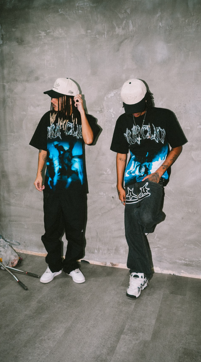 CAP DRIP WORDLWIDE CREAM AND BLACK
