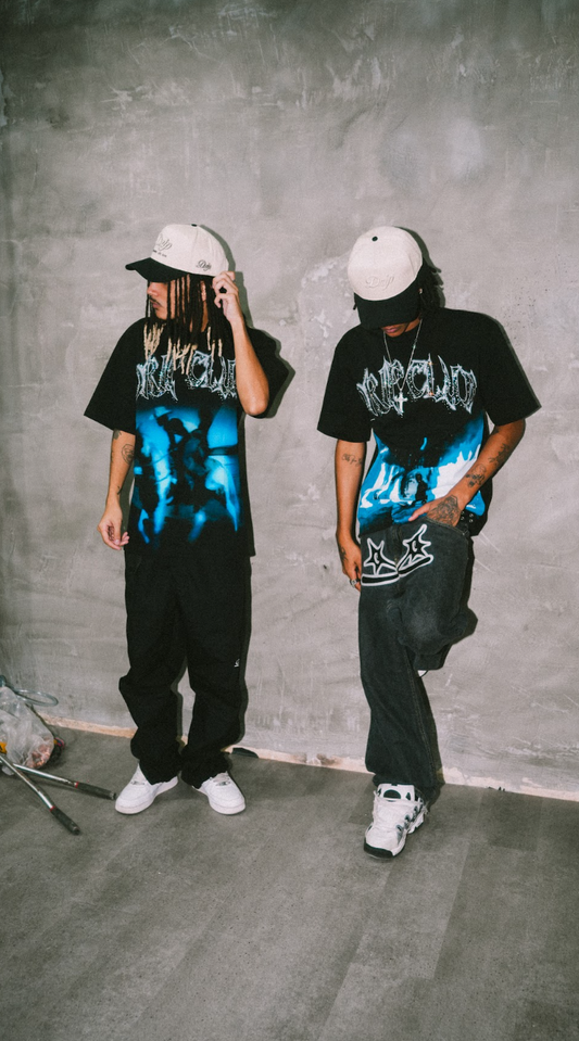 CAP DRIP WORDLWIDE CREAM AND BLACK